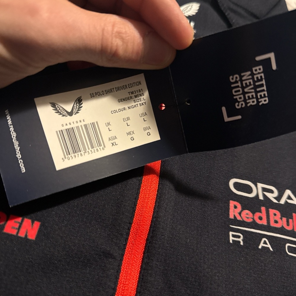 Oracle Red Bull Racing Men's Black Polo Shirt - Picture 8 of 8